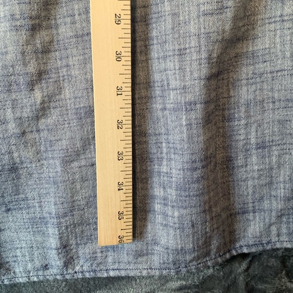 Style & Co Linen Shift Dress Blue/Gray Small Tassels Boho Knee Length - Picture 8 of 10